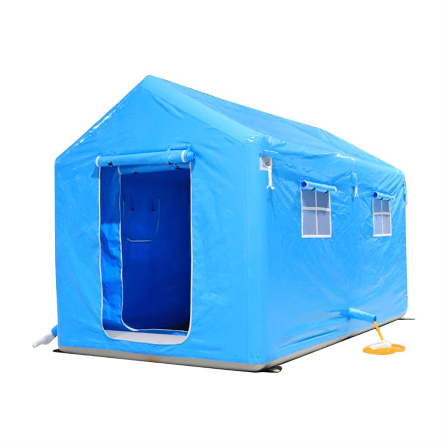 蓝色洗消帐篷